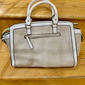 Cream Basket Weave Purse